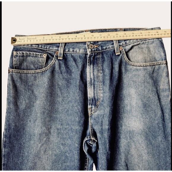 Levis 505 Jeans Mens Regular Fit Straight Leg Medium Wash Denim 38x32 - Picture 4 of 7
